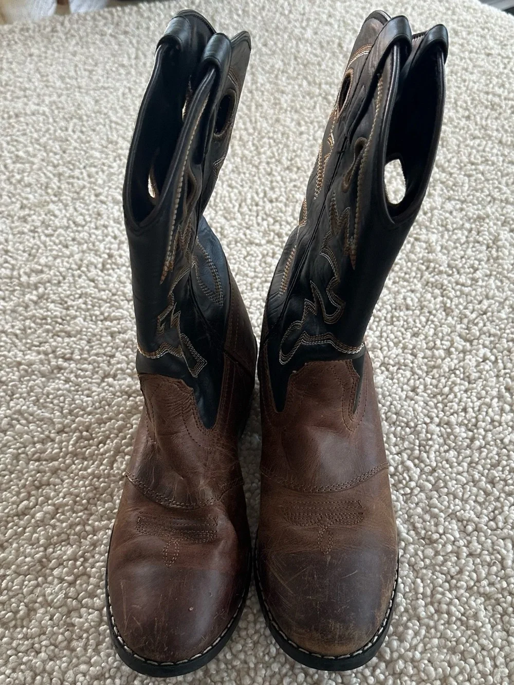 Cody James Boys Youth Size 6D Western Cowboy Boots Brown Black Leather